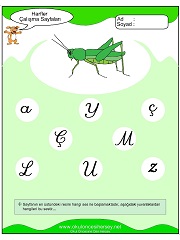 Ç Sesi Çalışma Sayfaları